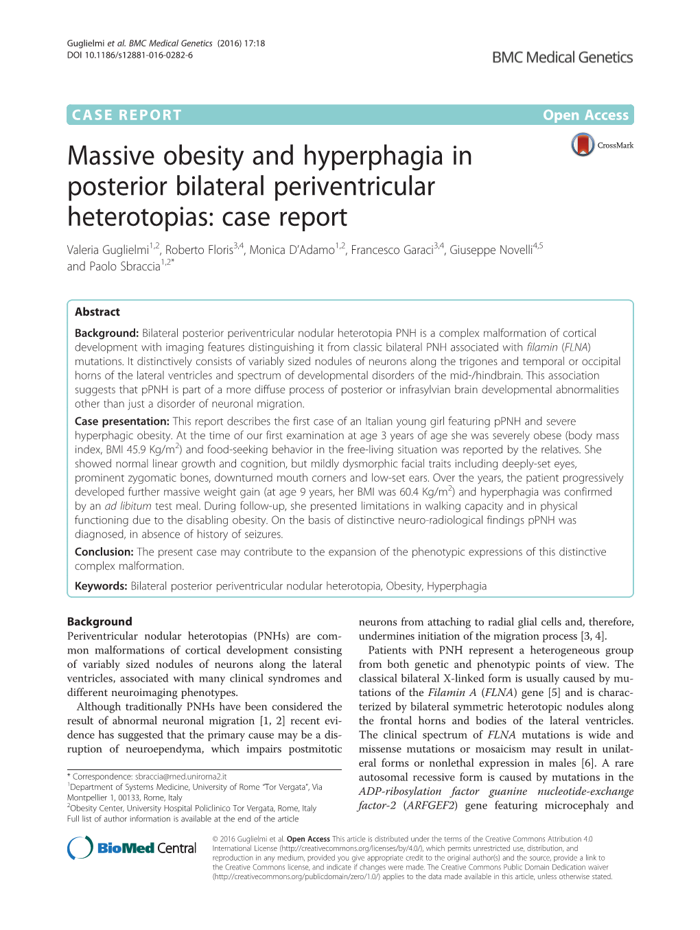 Massive Obesity and Hyperphagia in Posterior