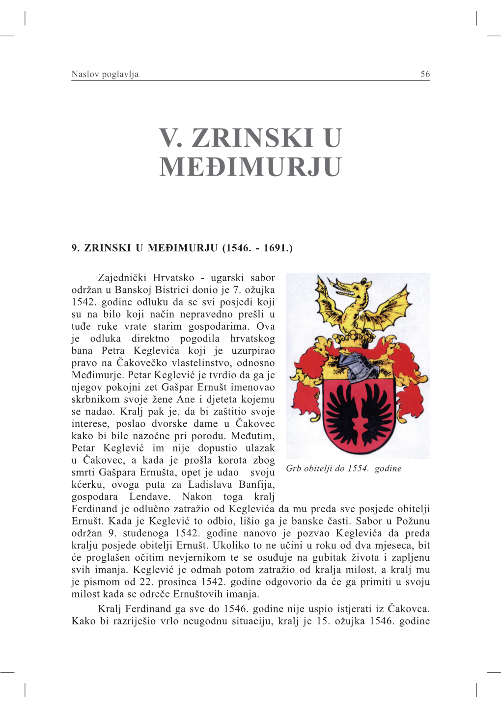 V. Zrinski U Međimurju