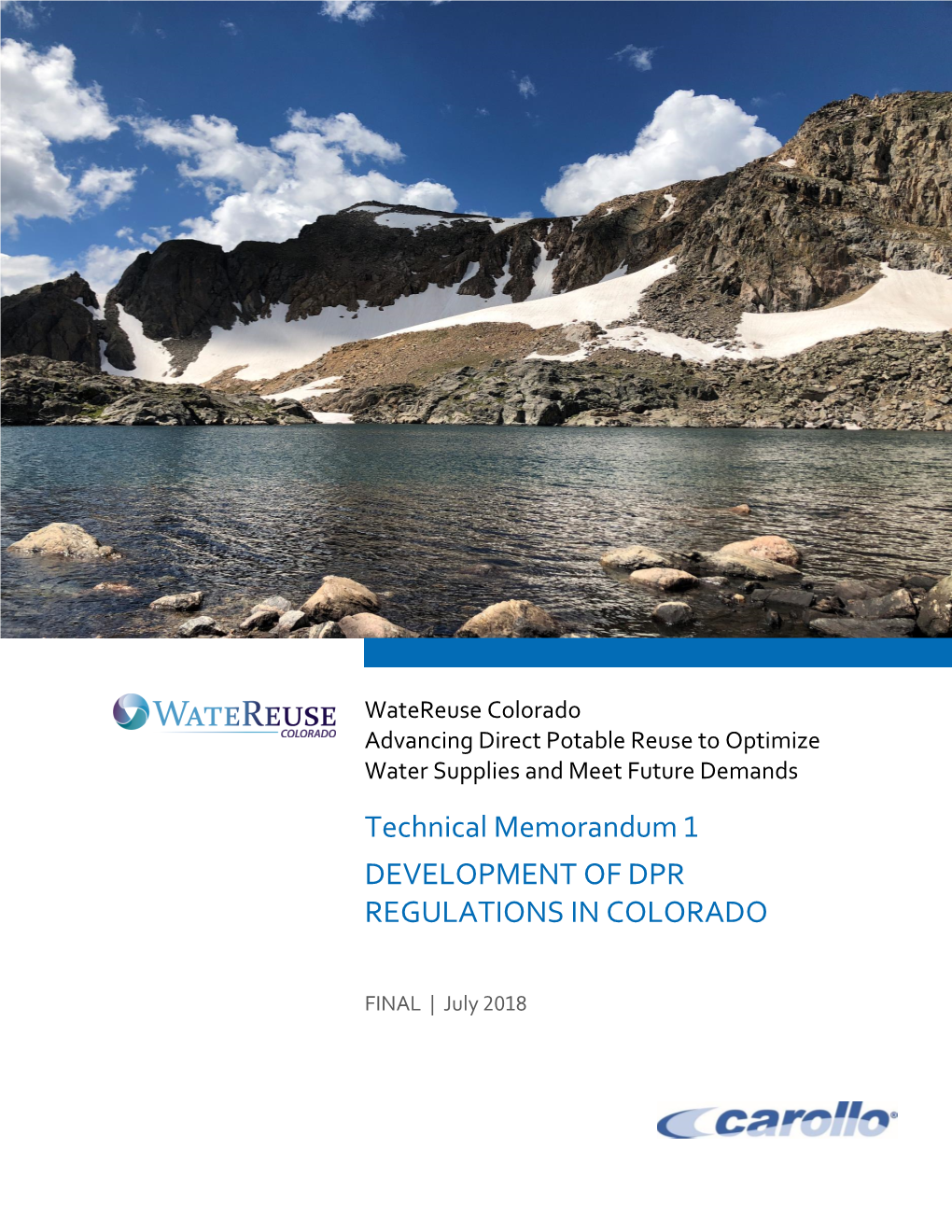 Watereuse Colorado: Advancing Direct Potable Reuse to Optimize