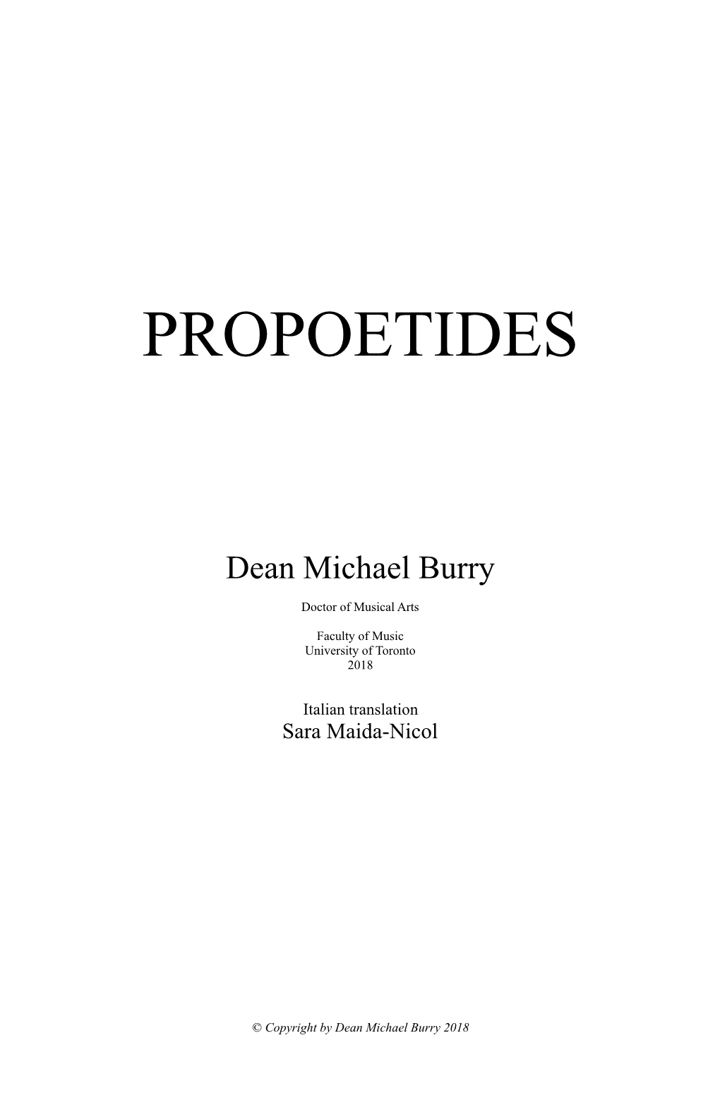 Propoetides Cover!