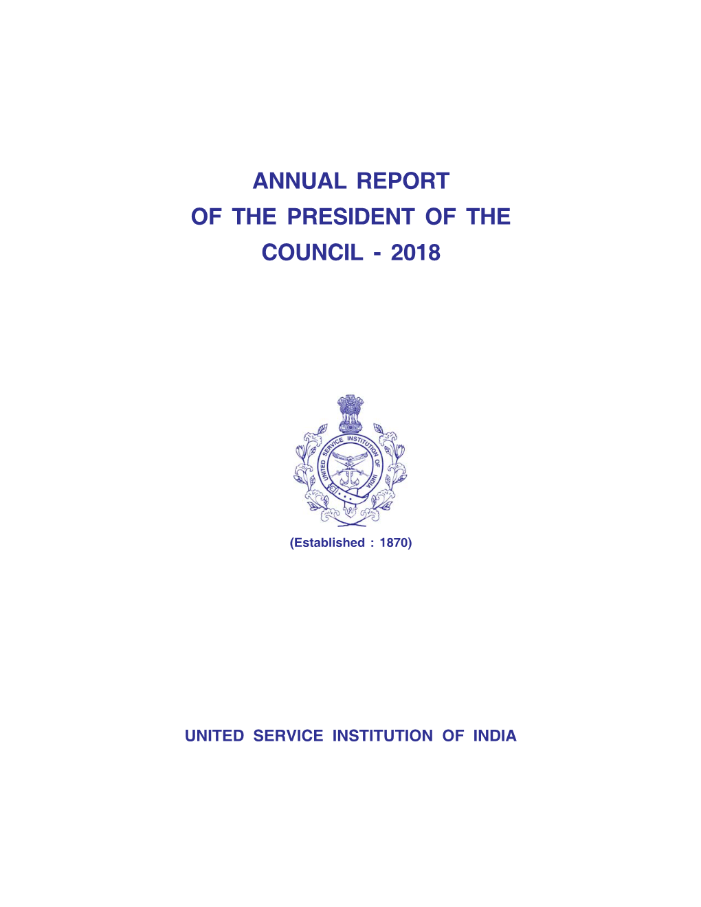 President's Report 2018