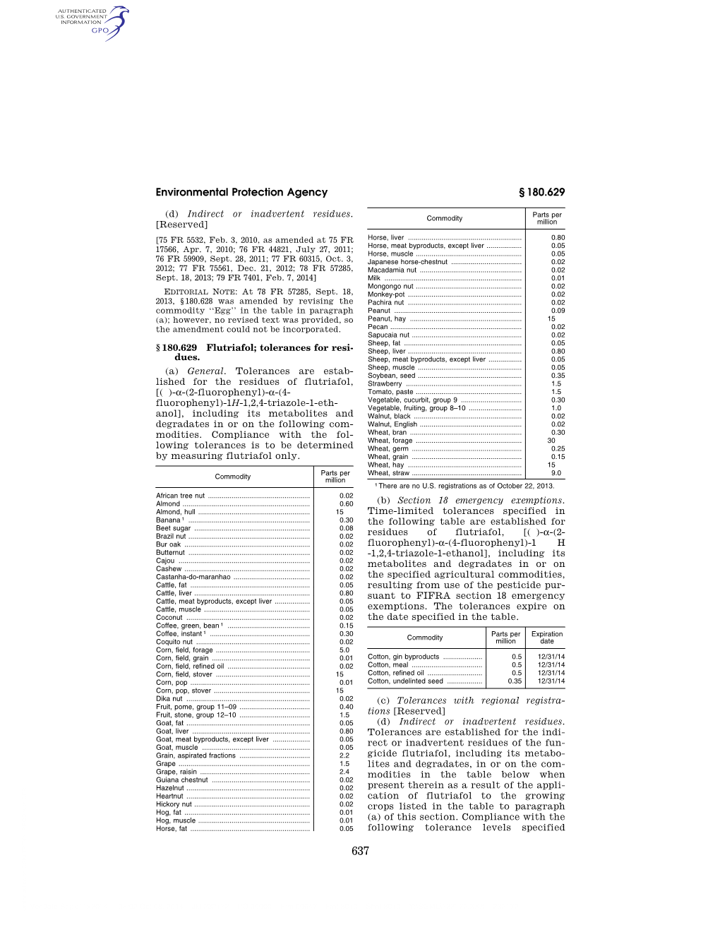 Environmental Protection Agency § 180.629