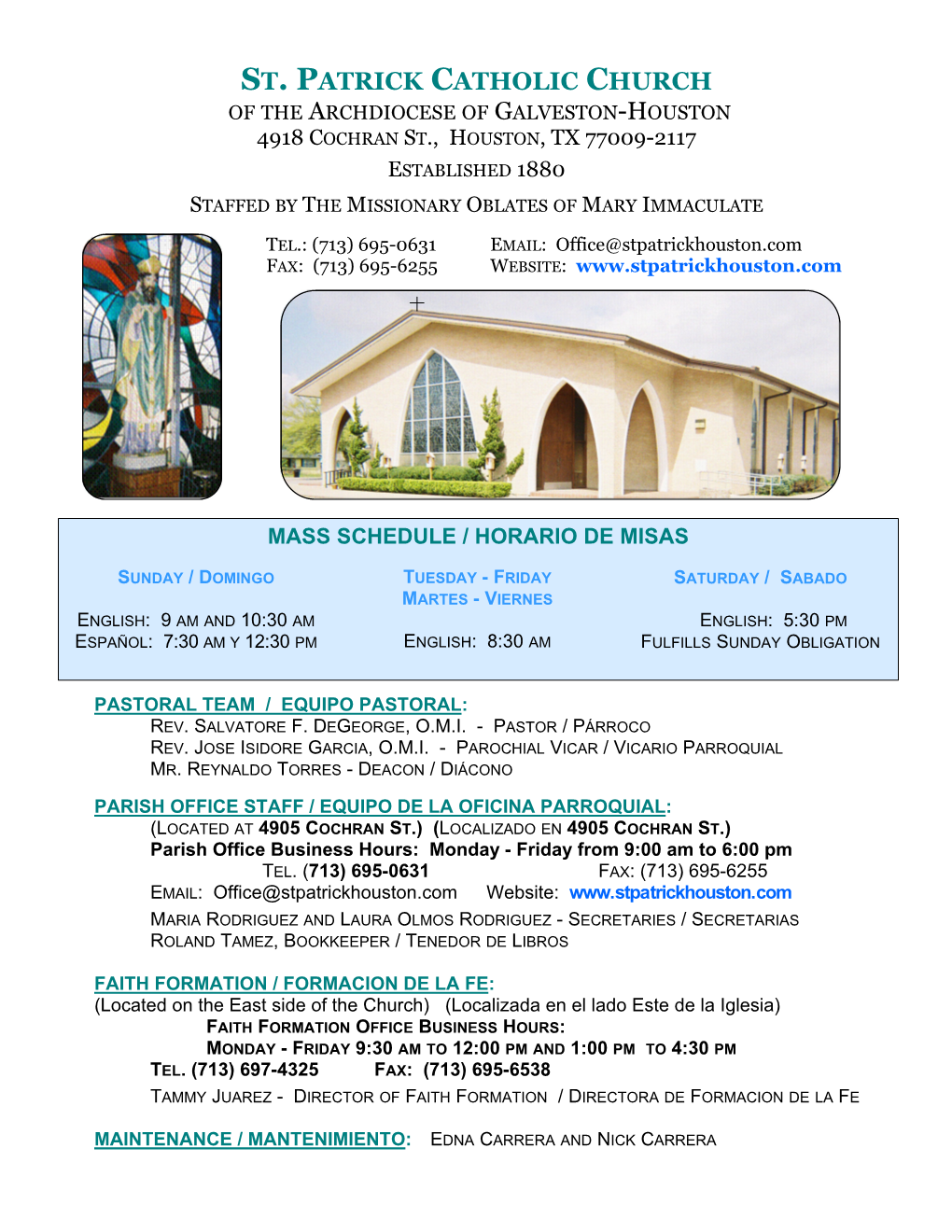 St. Patrick Catholic Church | Houston, TX