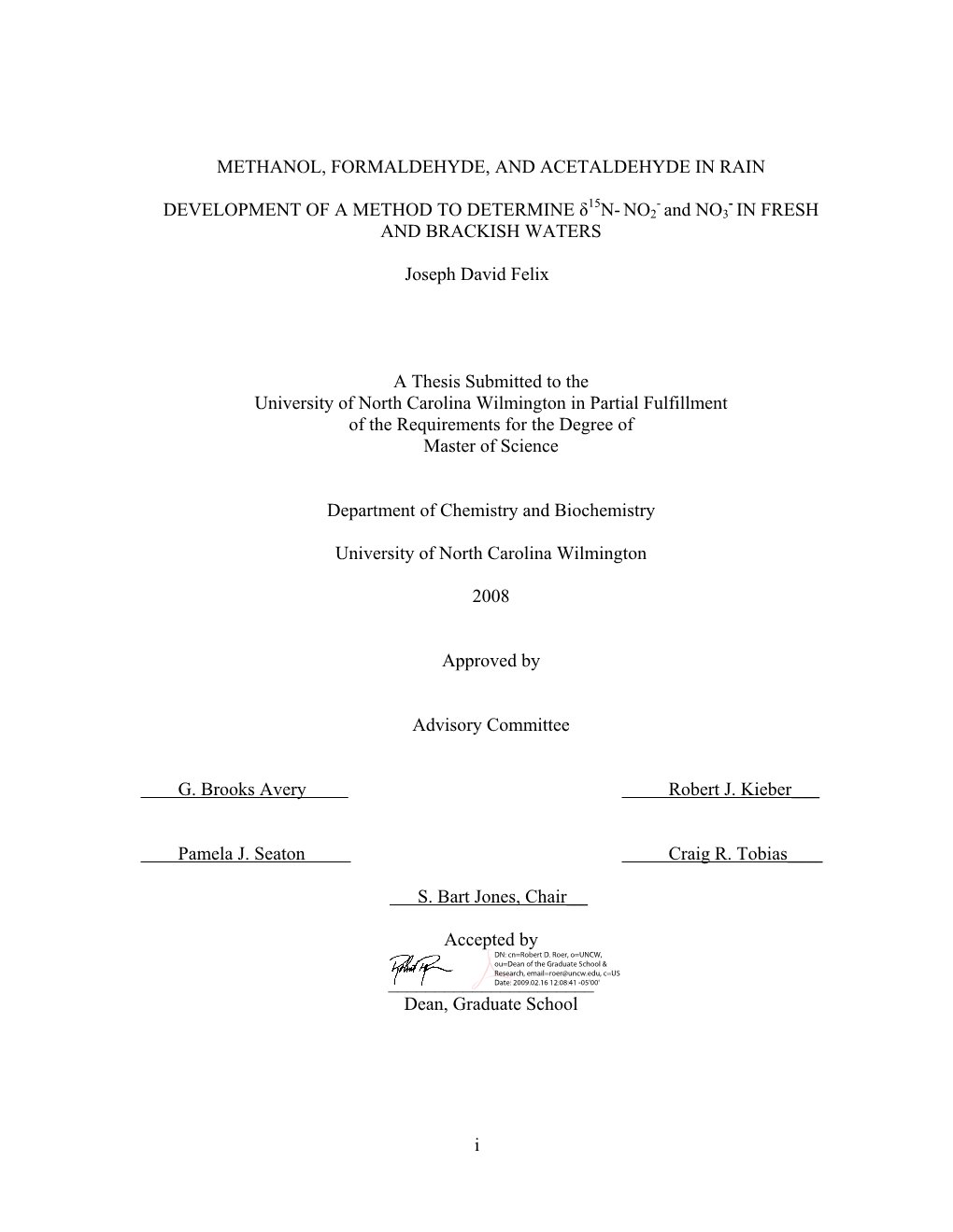 Methanol, Formaldehyde, and Acetaldehyde in Rain