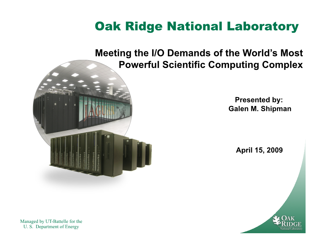 Oak Ridge National Laboratory