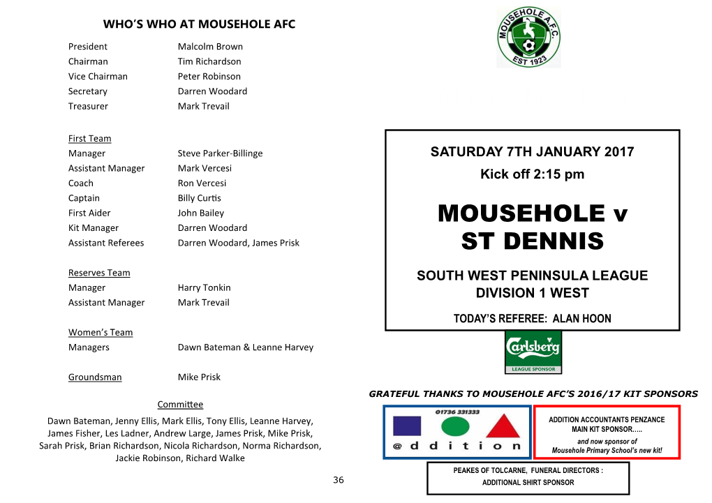 MOUSEHOLE V ST DENNIS