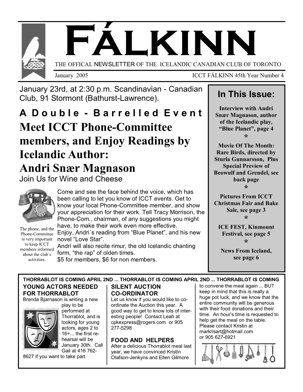 Fálkinn, January 2005