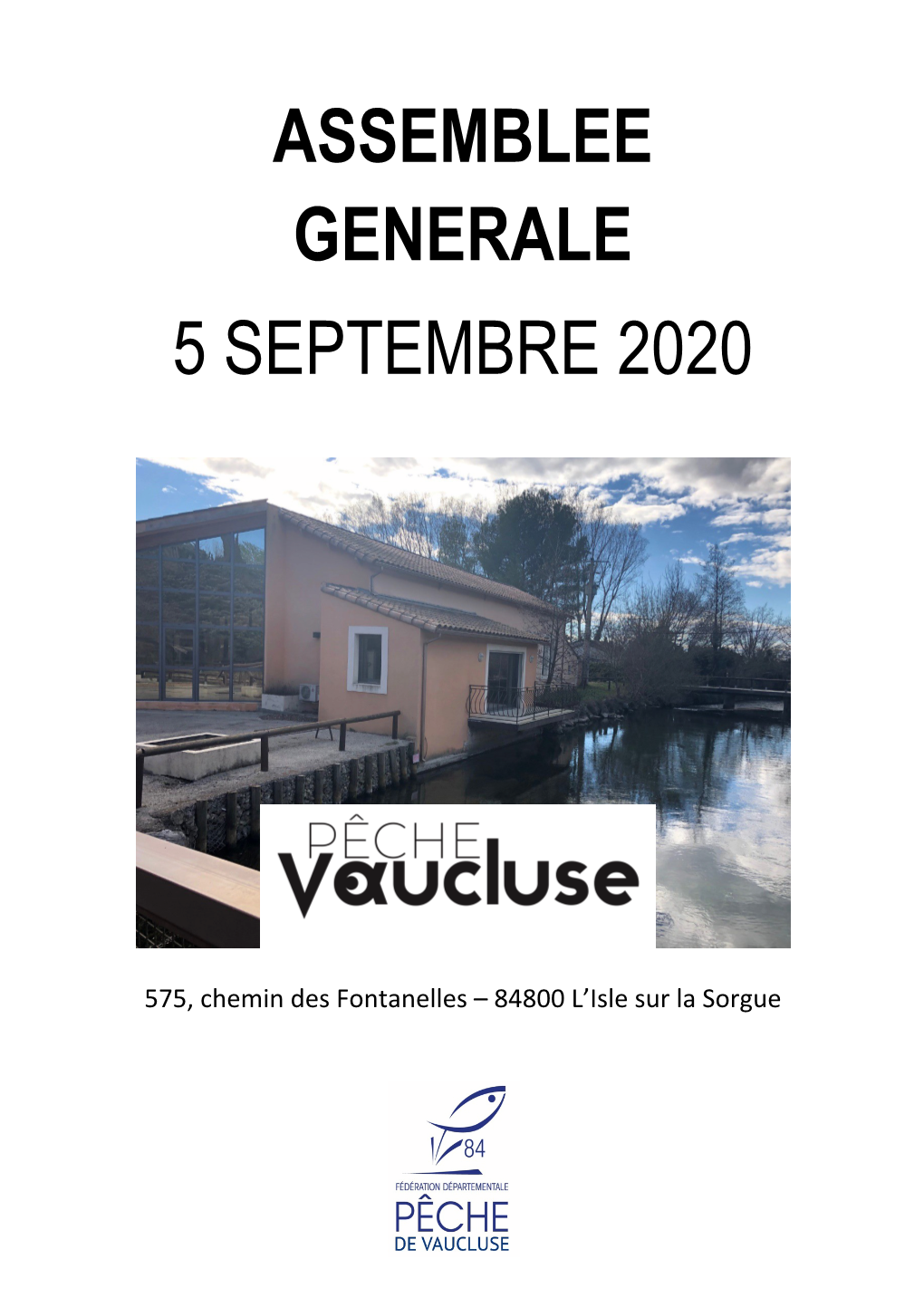 Assemblee Generale 5 Septembre 2020