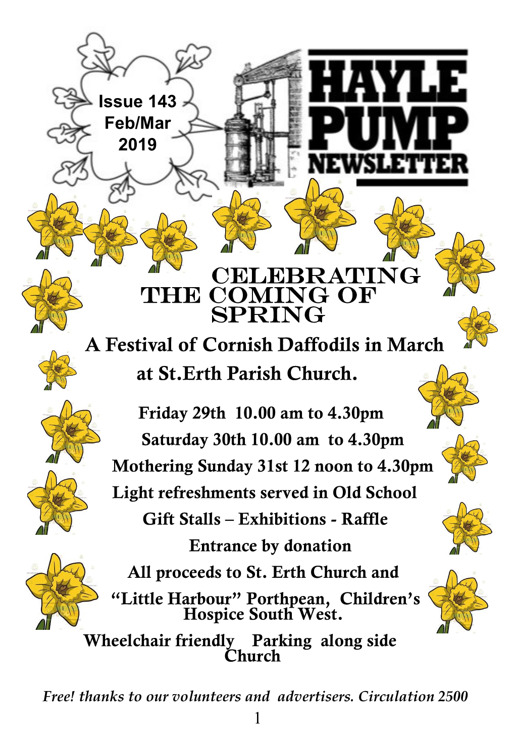 Celebrating the Coming of Spring a Festival of Cornish Daffodils in March at St.Erth Parish Church