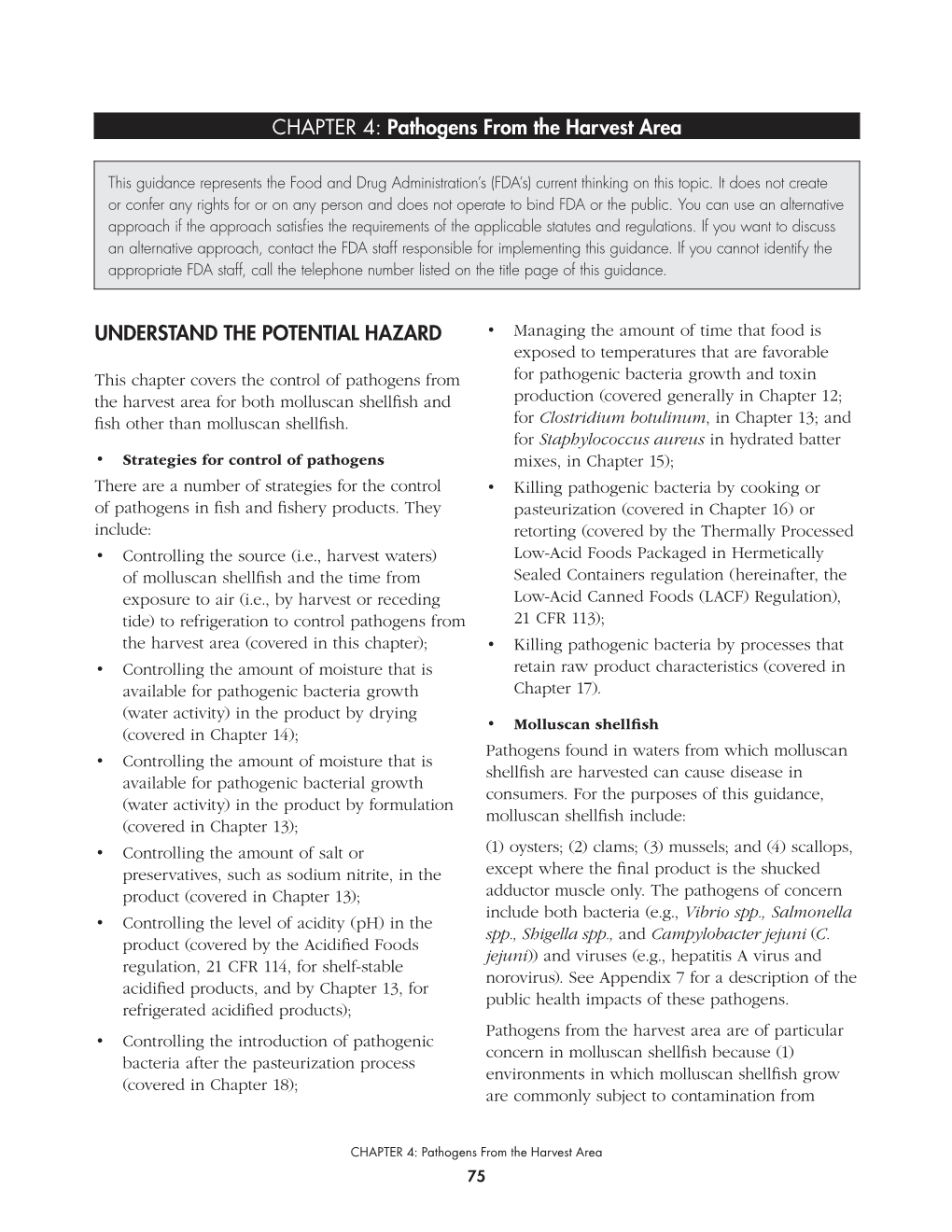 Fish and Fishery Products Hazards and Controls Guidance