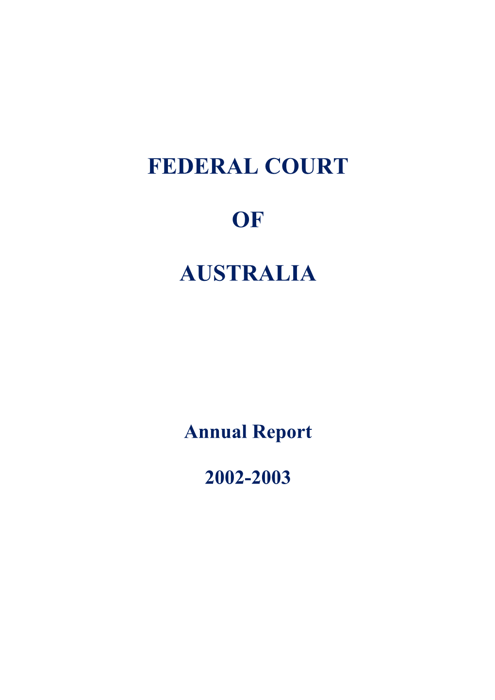 Annual Report 2002-2003