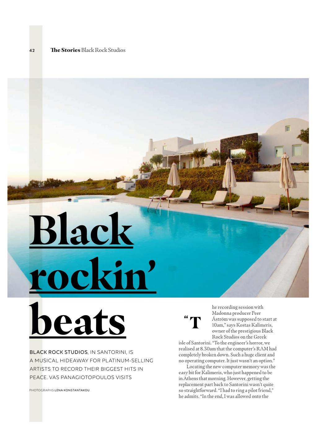 Black Rock Studios, in Santorini, Is a Musical