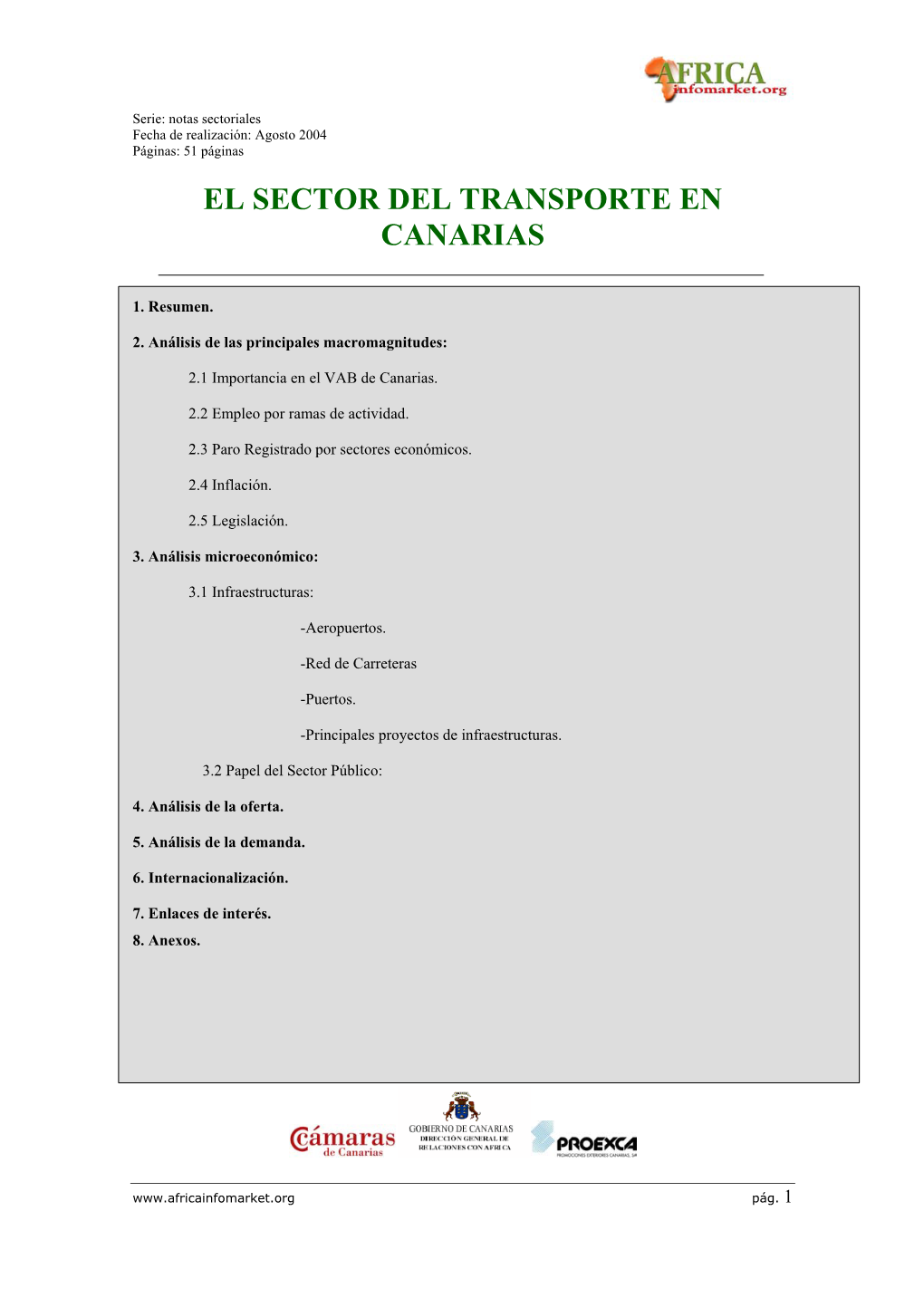 El Sector Del Transporte En Canarias