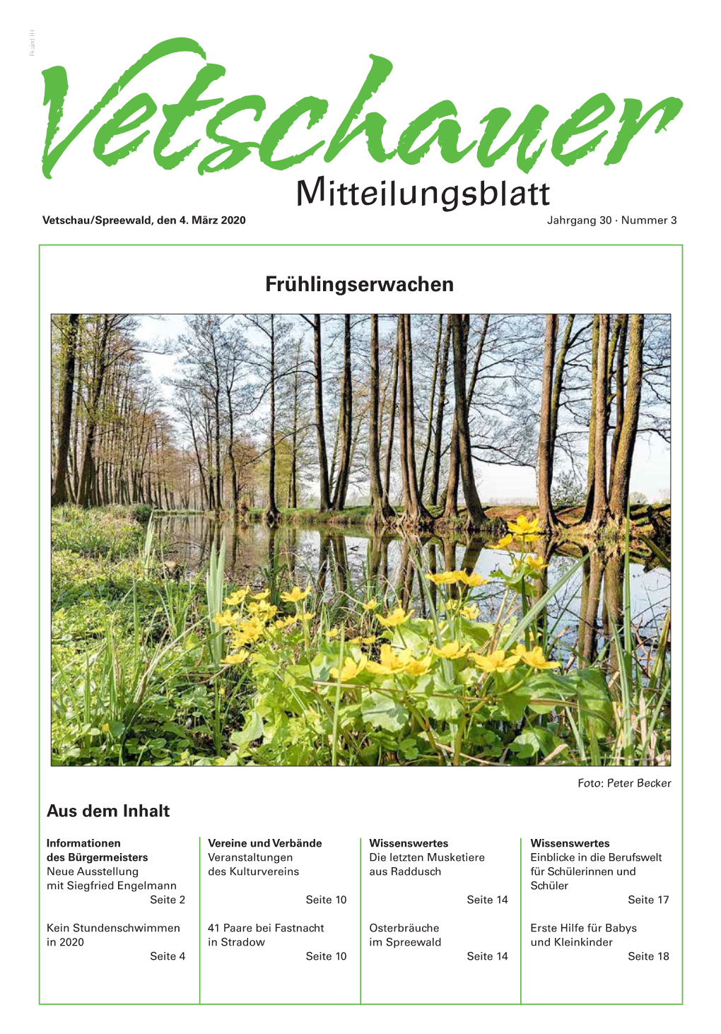 Mitteilungsblatt Vetschau/Spreewald, Den 4