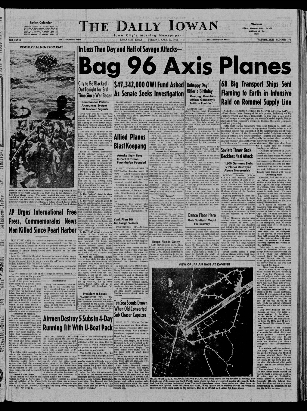 Daily Iowan (Iowa City, Iowa), 1943-04-20