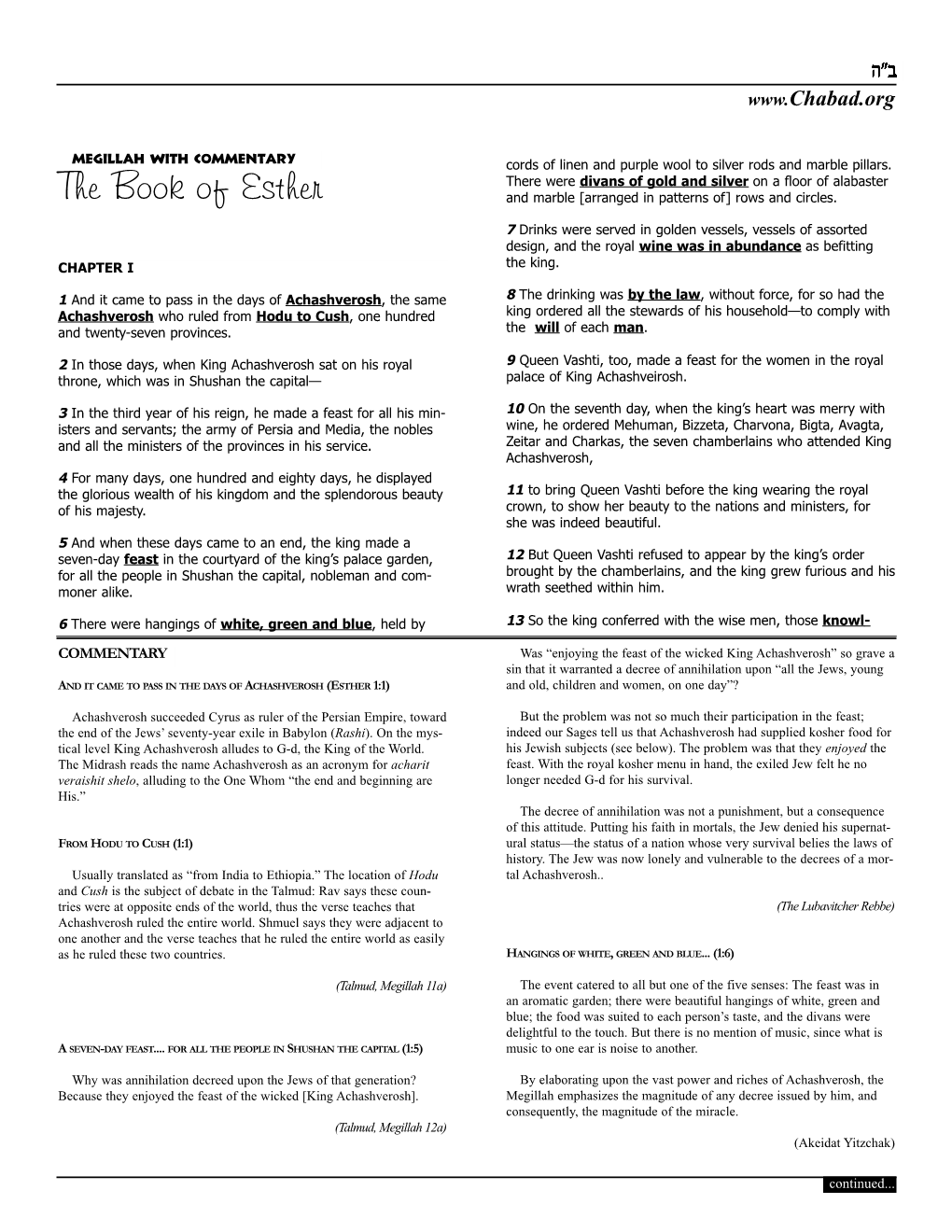 The Book of Esther and Marble [Arranged in Patterns Of] Rows and Circles