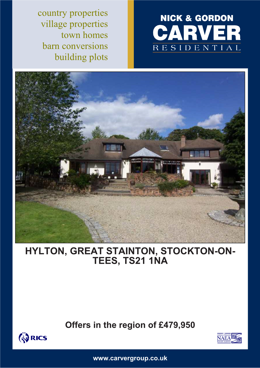 Hylton, Great Stainton, Stockton-On- Tees, Ts21 1Na