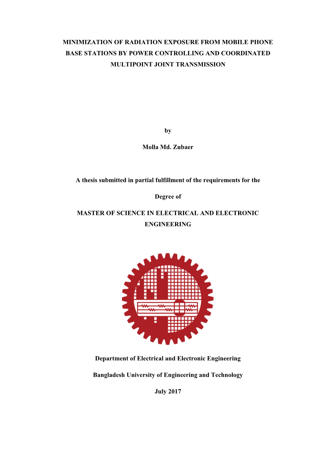 Minimization of Radiation Exposure from Mobile Phone Base Stations by Power Controlling and Coordinated Multipoint Joint Transmission