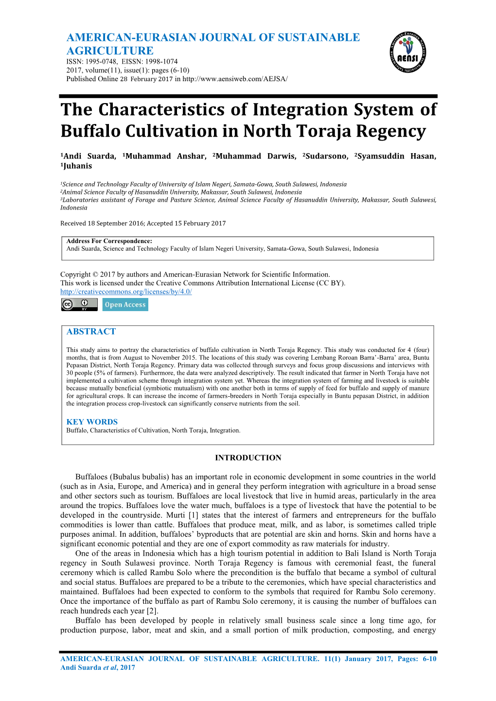 The Characteristics of Integration System of Buffalo Cultivation In