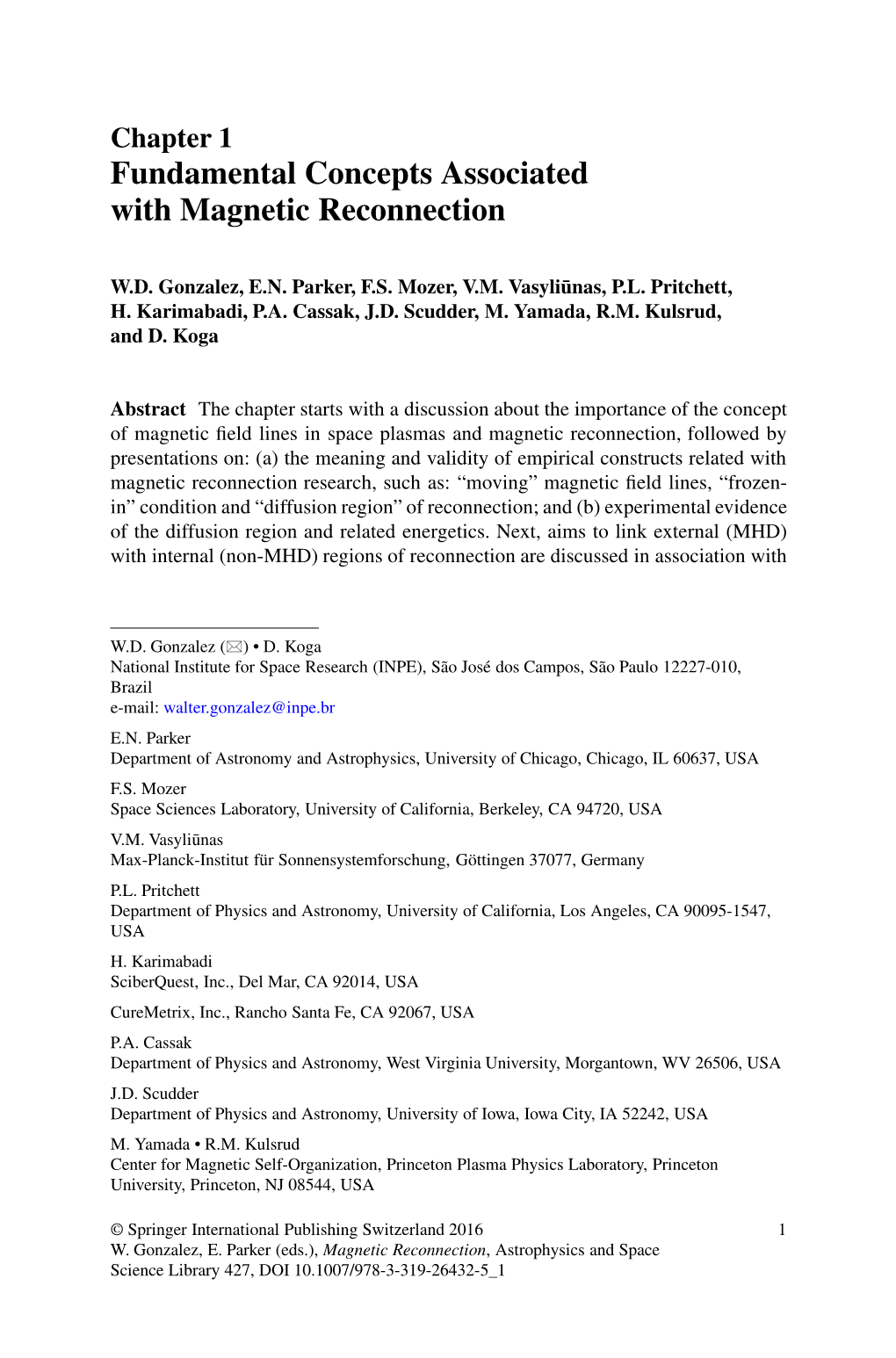 Fundamental Concepts Associated with Magnetic Reconnection