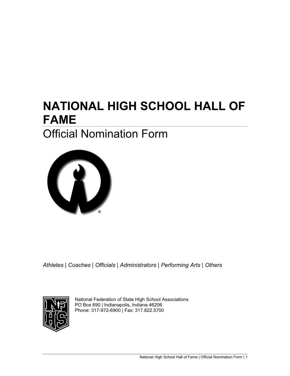 National High School Hall Of Fame