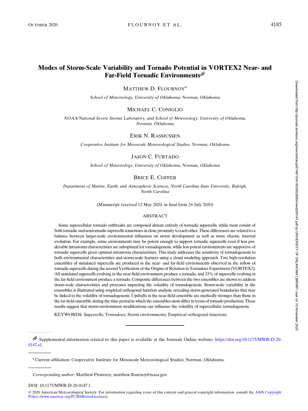 Modes of Storm-Scale Variability and Tornado Potential in VORTEX2 Near