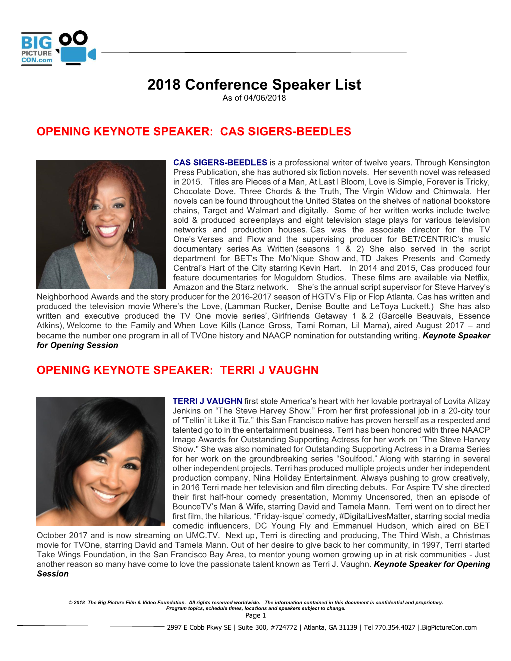 Nference Speaker Bio List