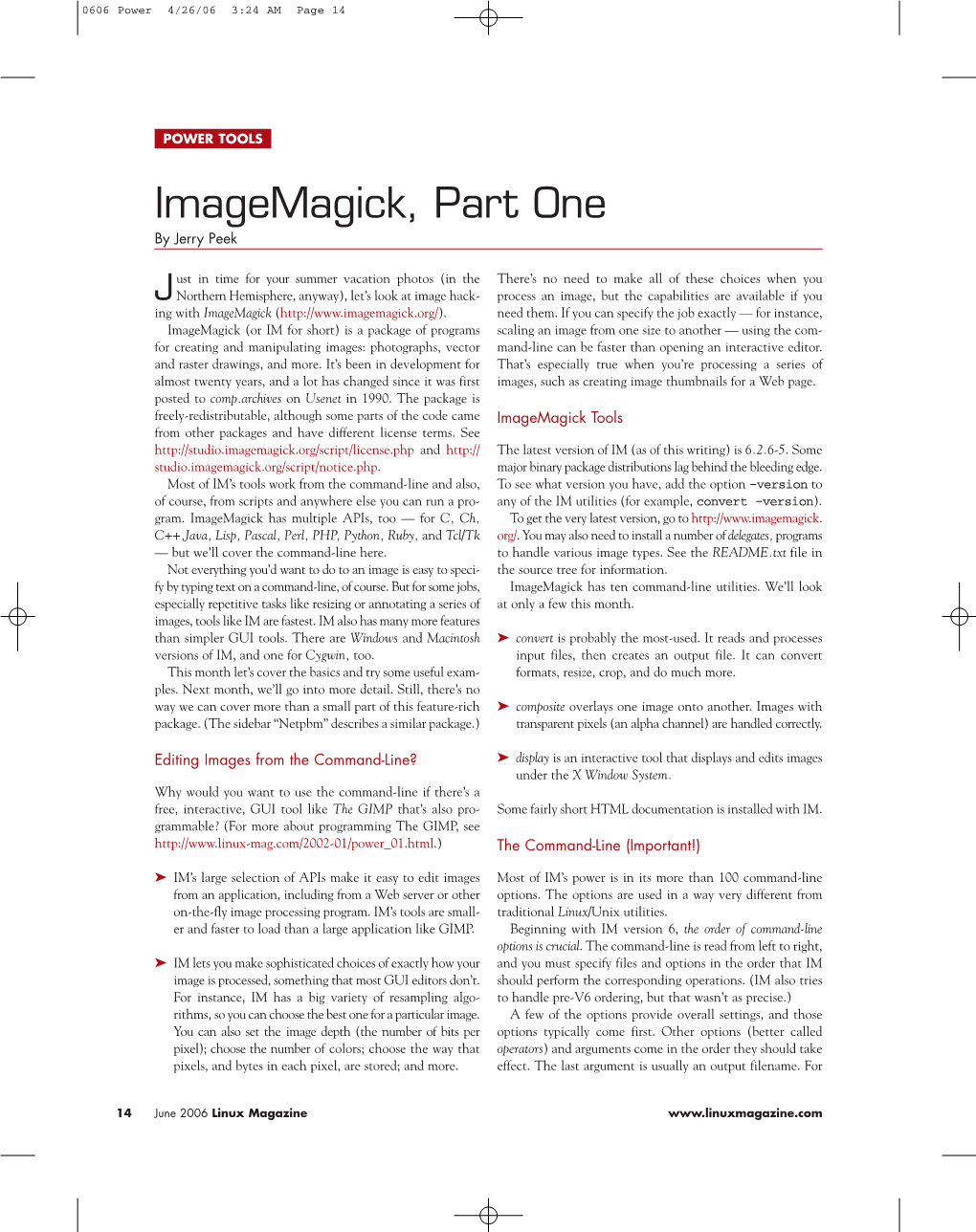 Imagemagick, Part One by Jerry Peek