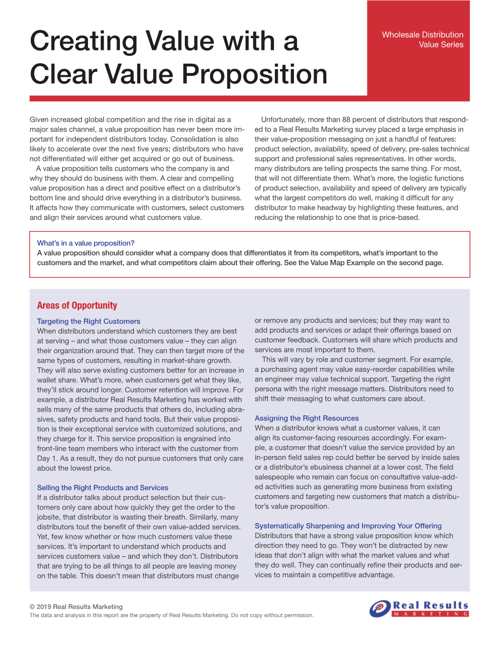 Creating Value with a Clear Value Proposition