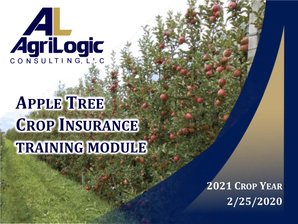 Apple Tree Crop Insurance Training Module