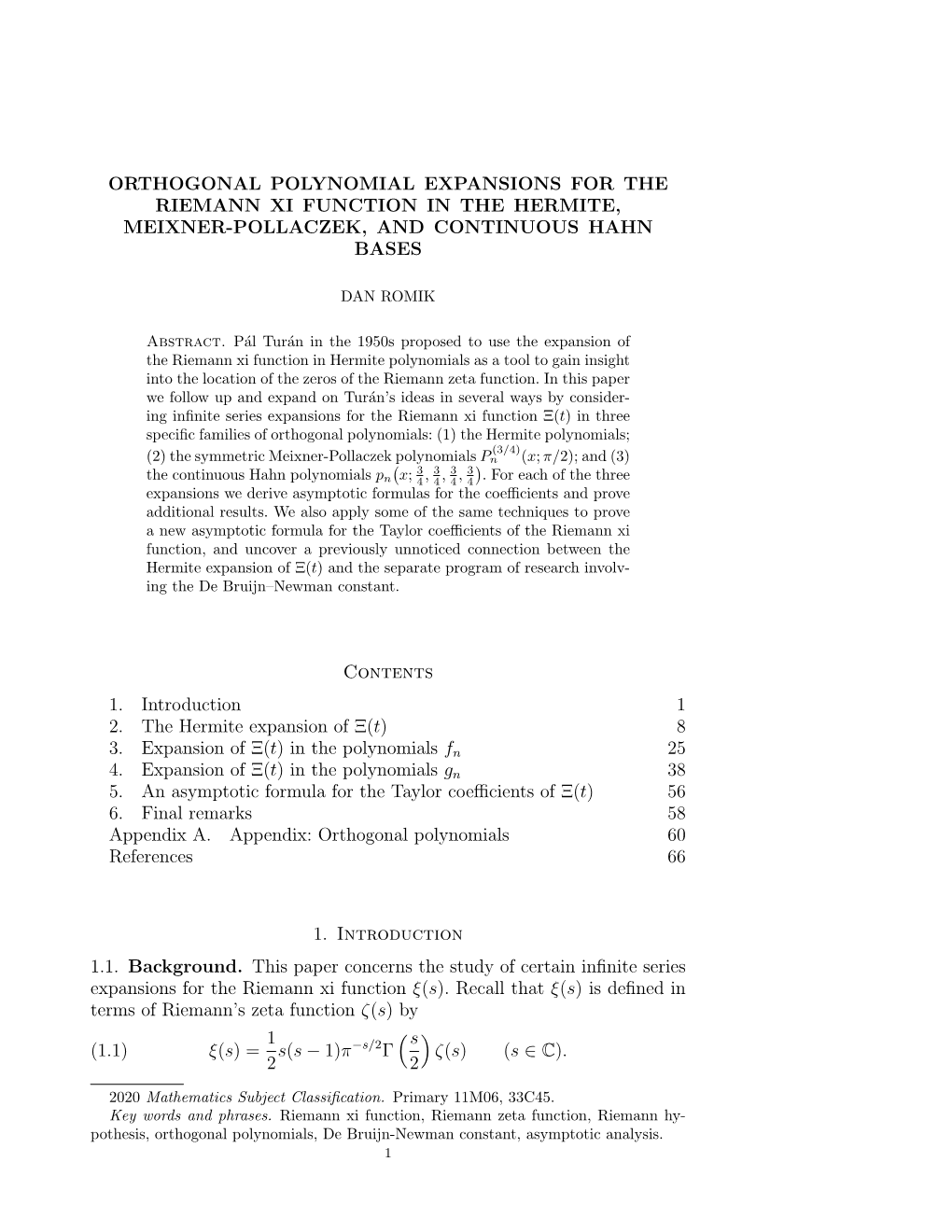 Orthogonal Polynomial Expansions for the Riemann Xi Function in the Hermite, Meixner-Pollaczek, and Continuous Hahn Bases