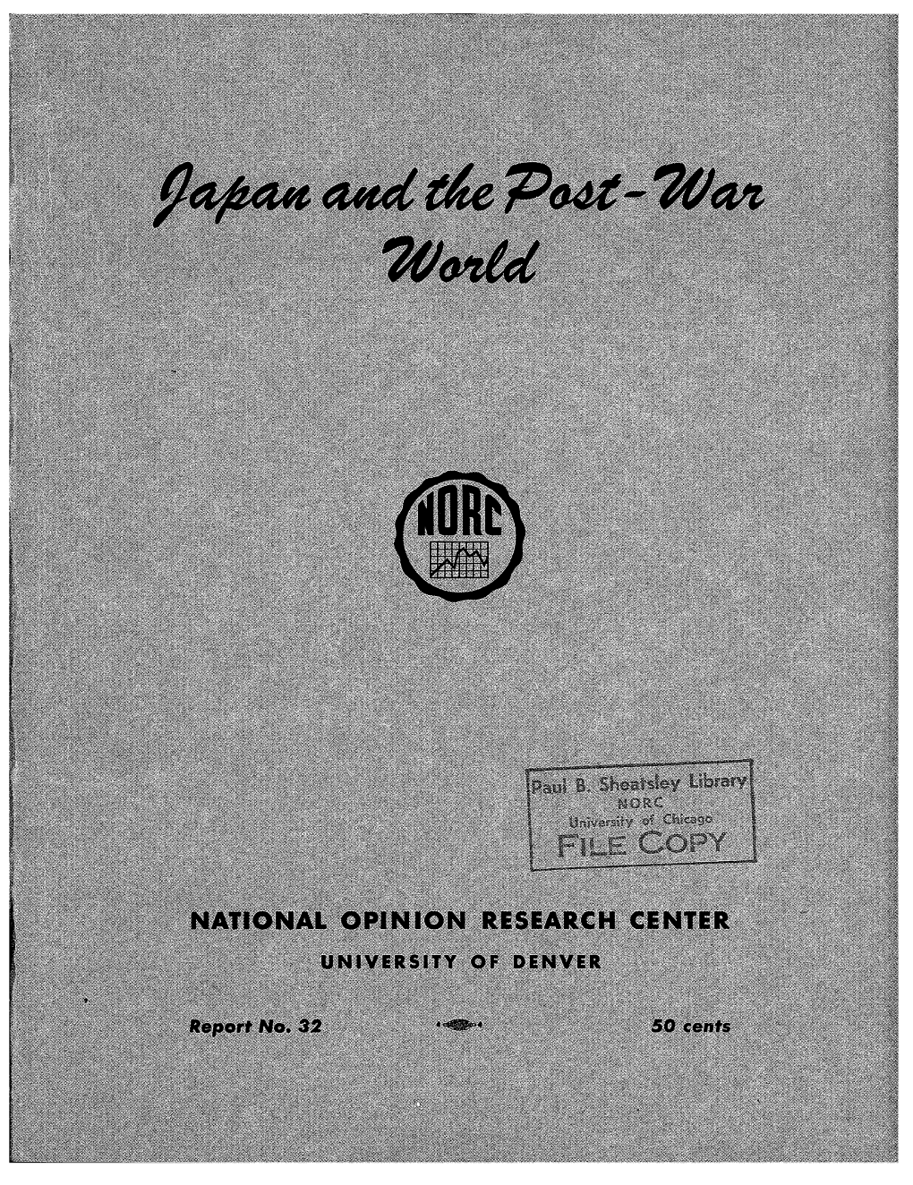 Japan and the Post-War World