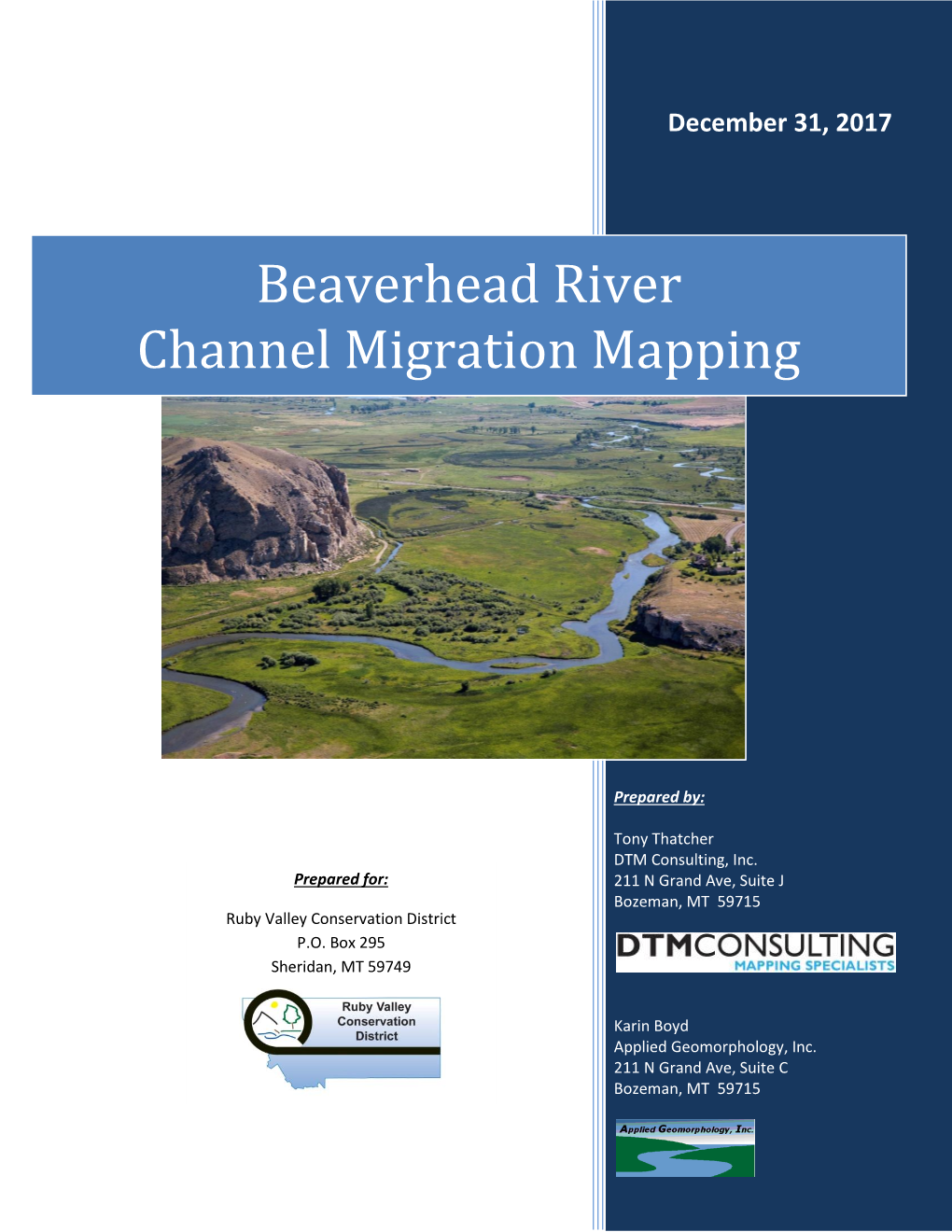 Beaverhead River Channel Migration Mapping
