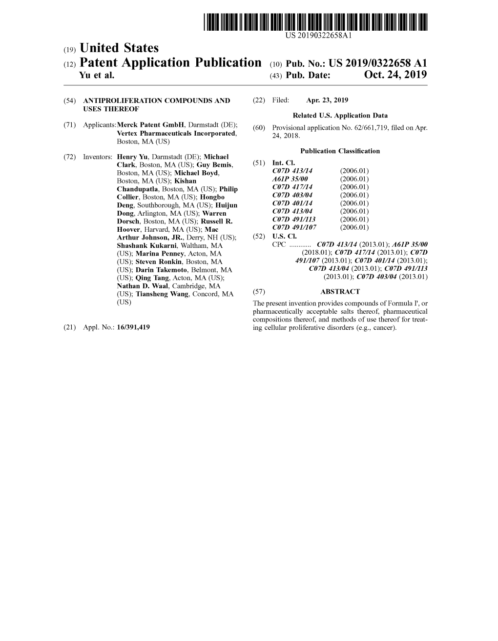 United States (12) Patent Application Publication (Io) Pub