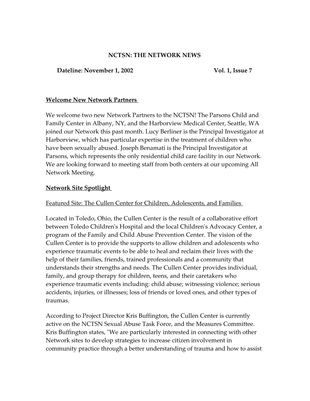 Nctsn: the Network News