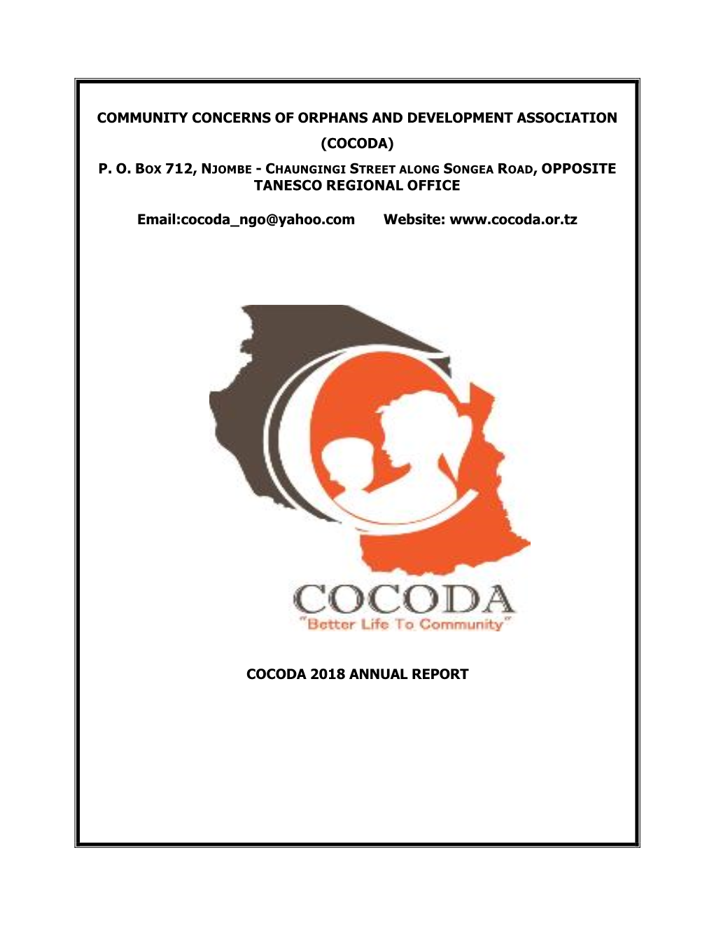 Community Concerns of Orphans and Development Association (Cocoda)