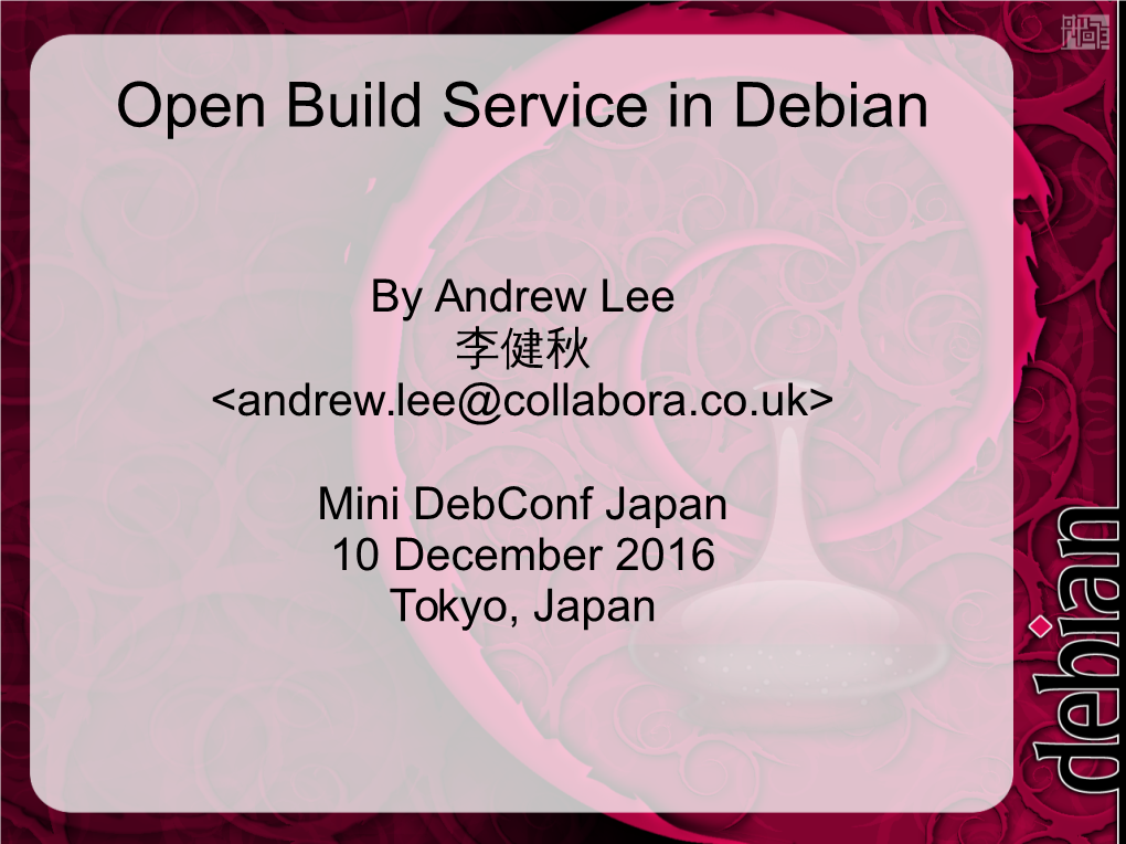 Open Build Service in Debian