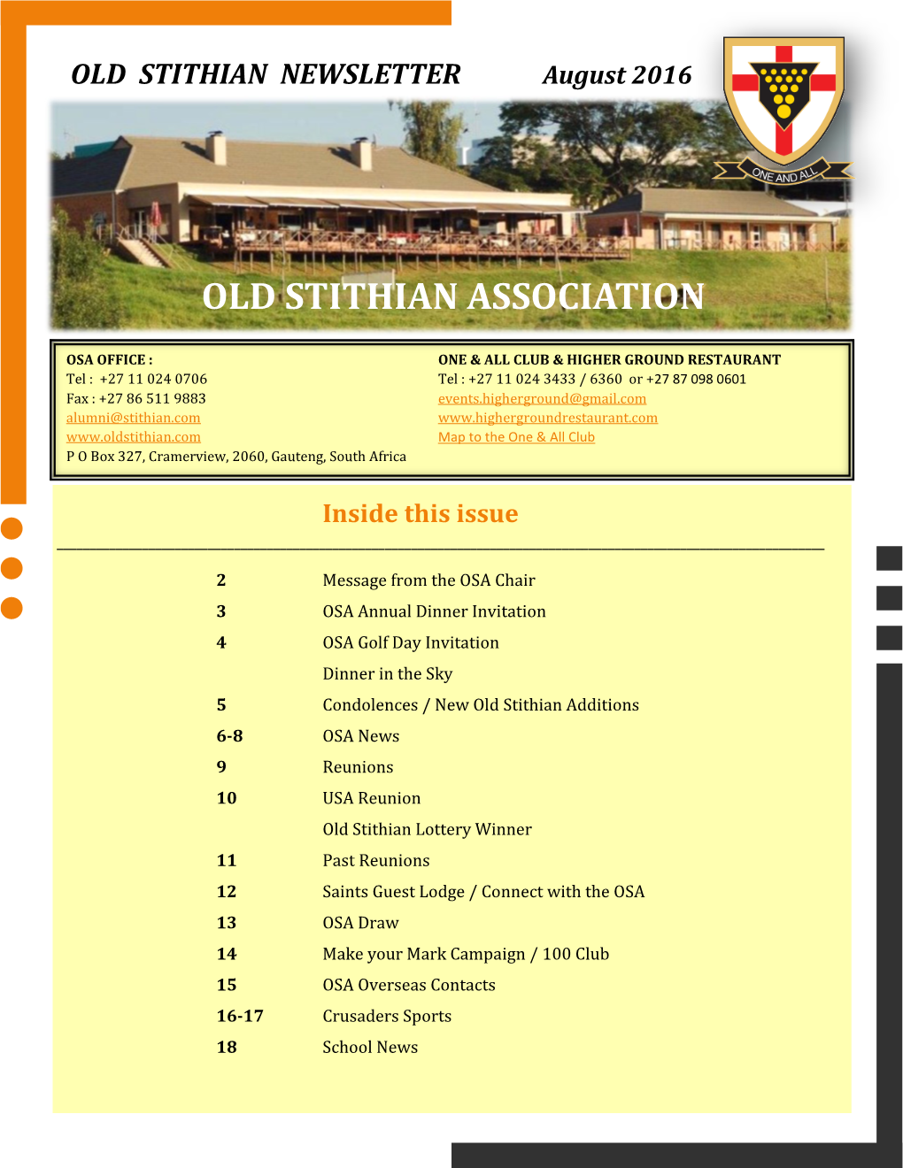 ST STITHIANS COLLEGE Newsletters