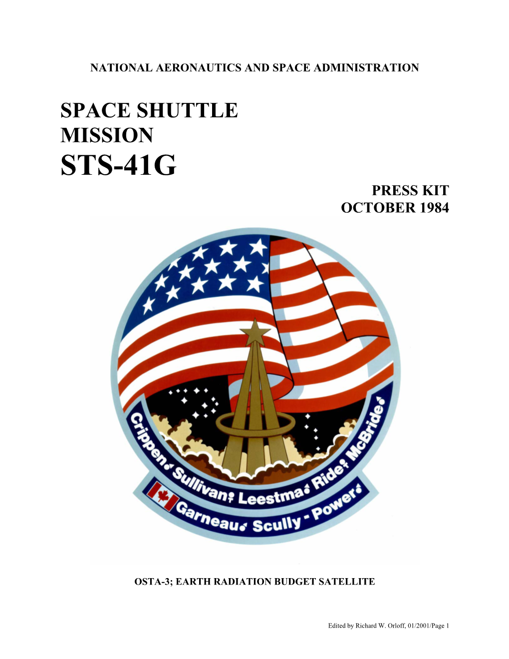 Sts-41G Press Kit October 1984