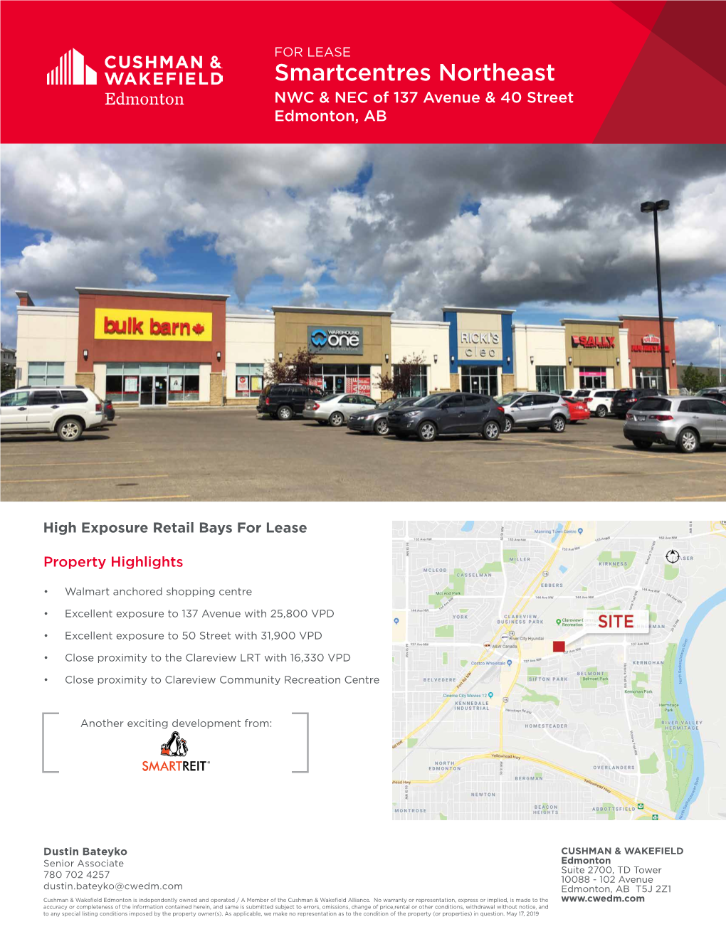 Smartcentres Northeast NWC & NEC of 137 Avenue & 40 Street Edmonton, AB