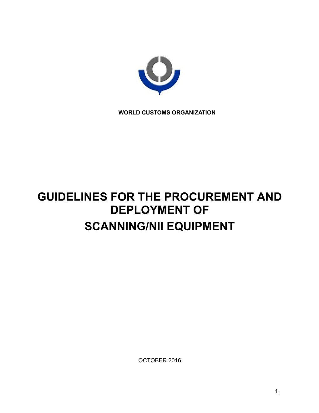 Guidelines for the Procurement and Deployment of Scanning/Nii Equipment