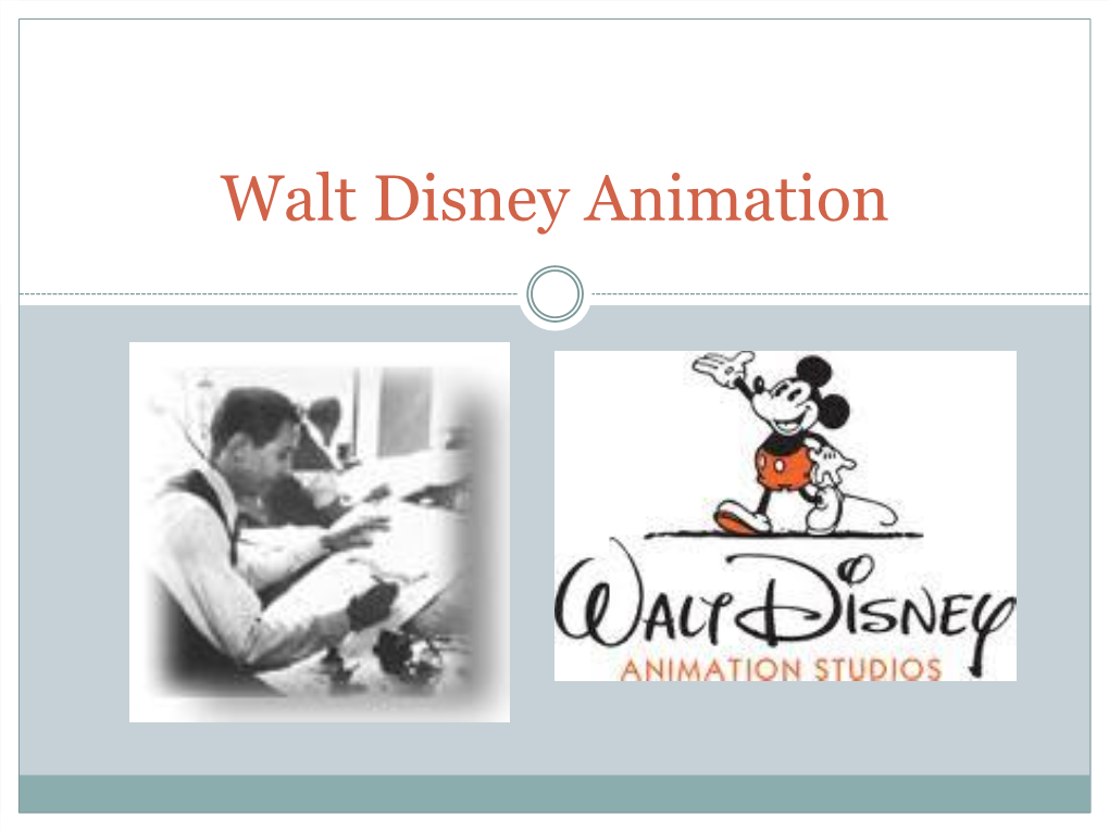 Walt Disney Animation Information