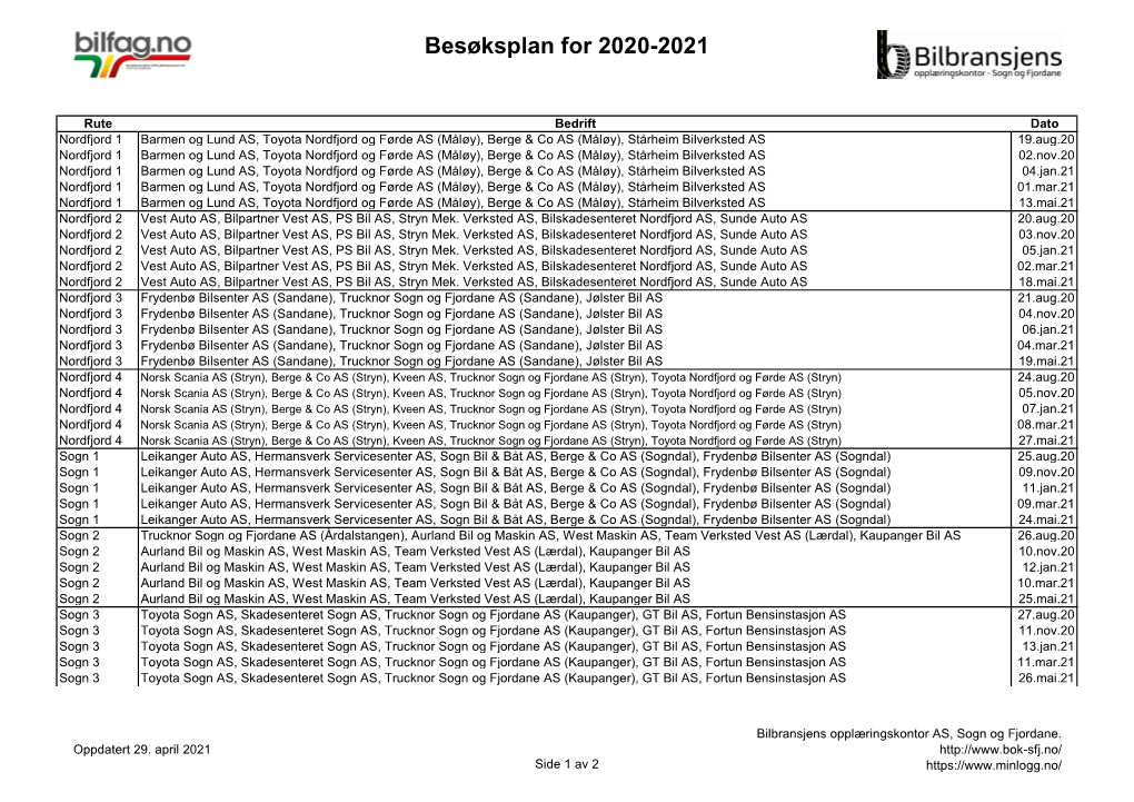 Besoksplan 20-21