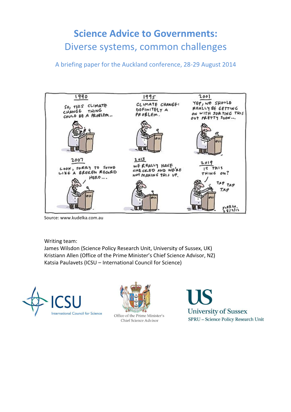 Science Advice to Governments: Diverse Systems, Common Challenges