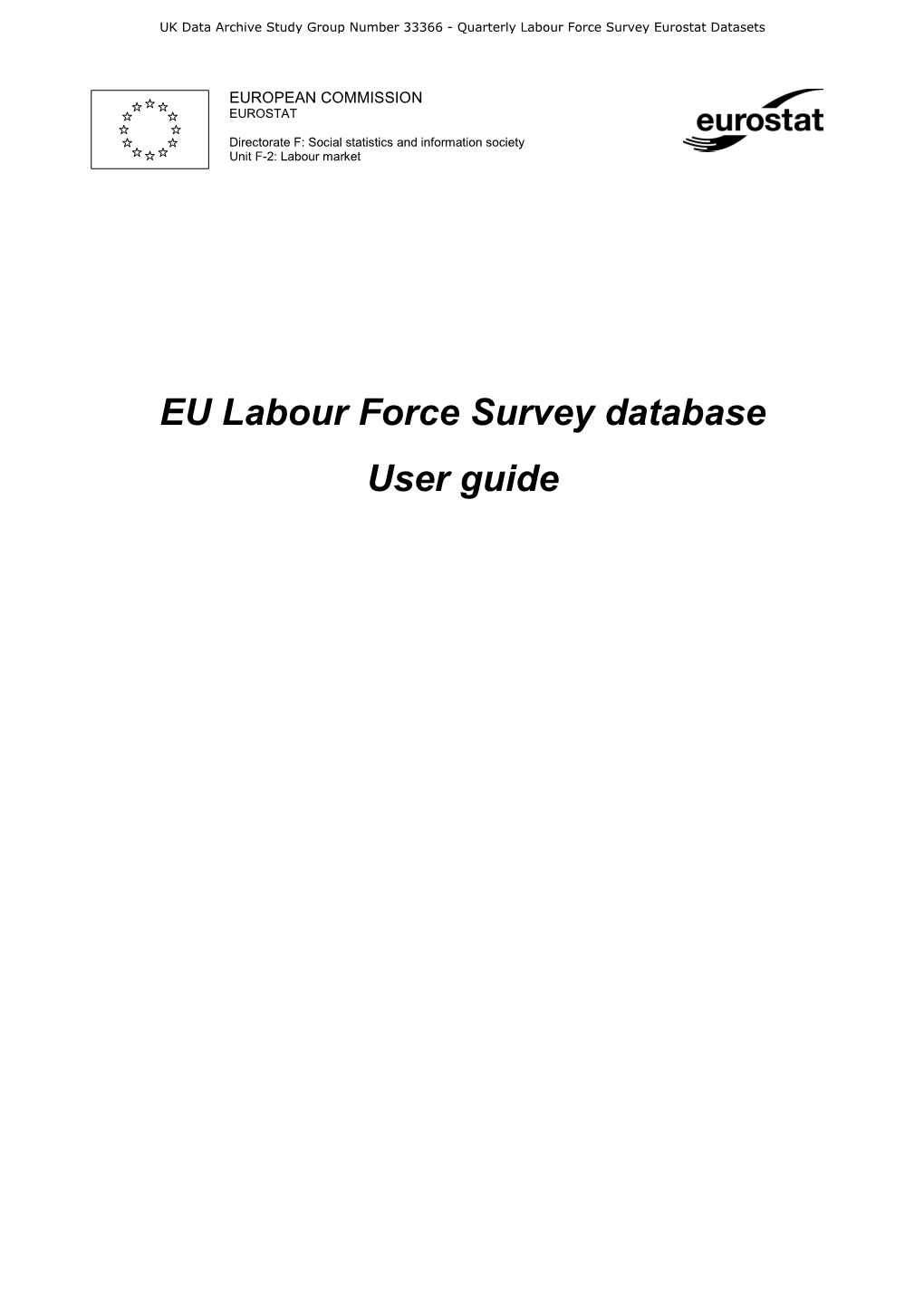 EU Labour Force Survey Database User Guide