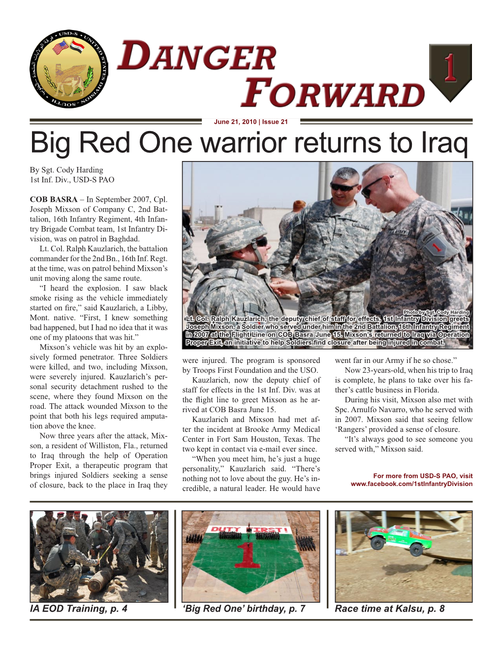 Big Red One Warrior Returns to Iraq by Sgt