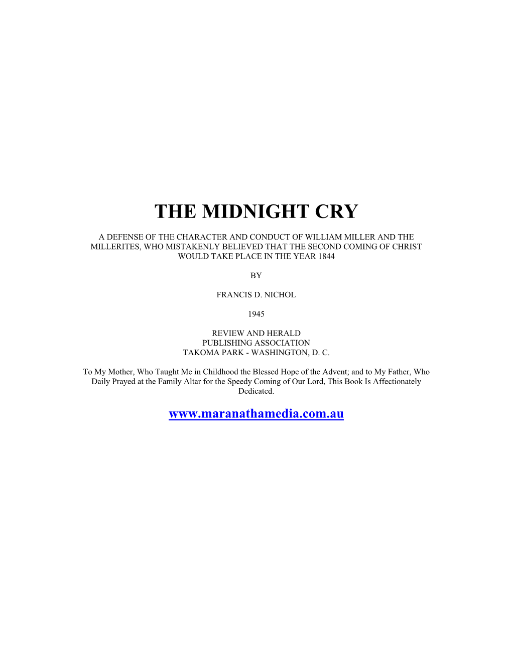 The Midnight Cry