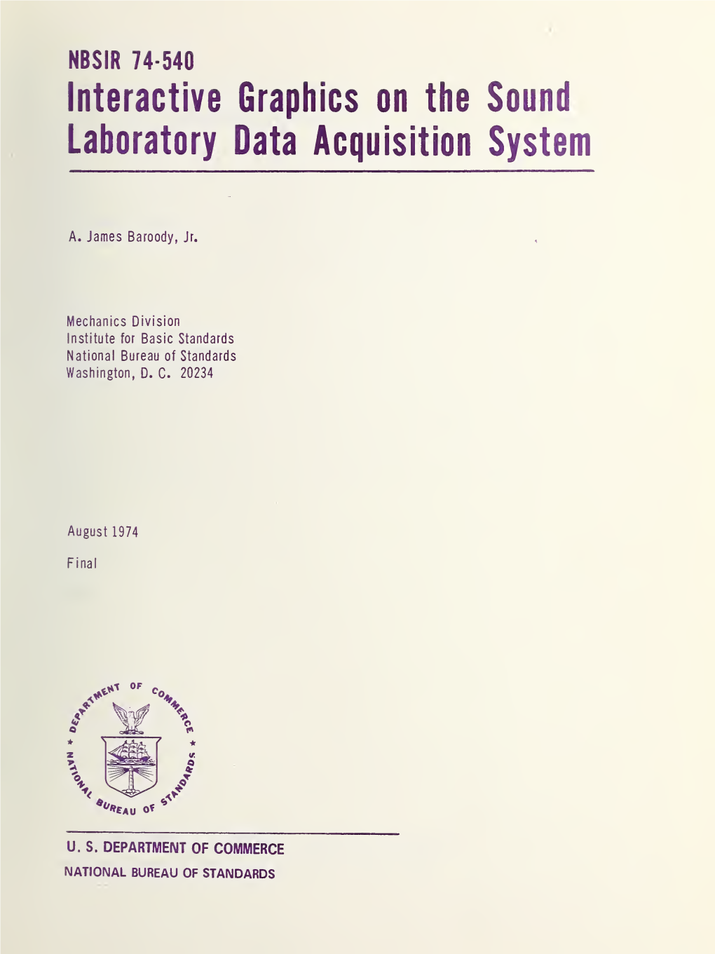 Interactive Graphics on the Sound Laboratory Data Acquisition System