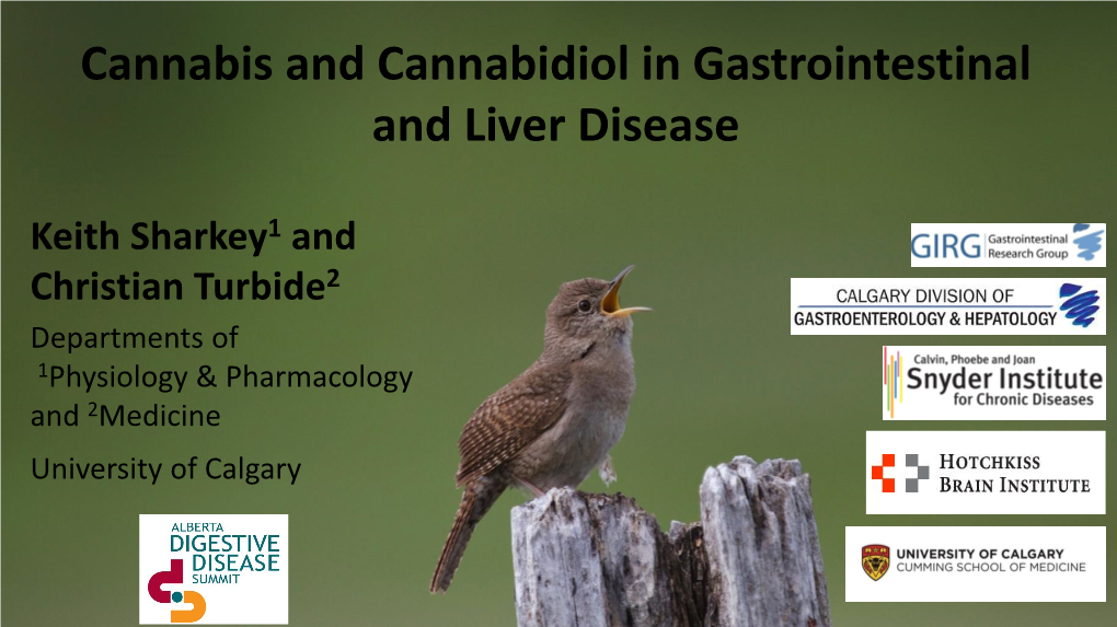 Cannabis and Cannabidiol in Gastrointestinal and Liver Disease
