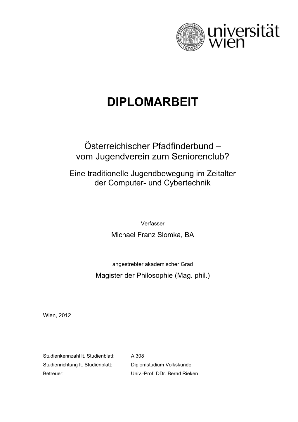 Diplomarbeit